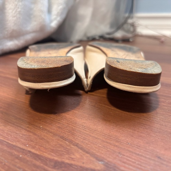 Manolo Blahnik Women's Beige Leather Sandals size 37.5 - Picture 4 of 5